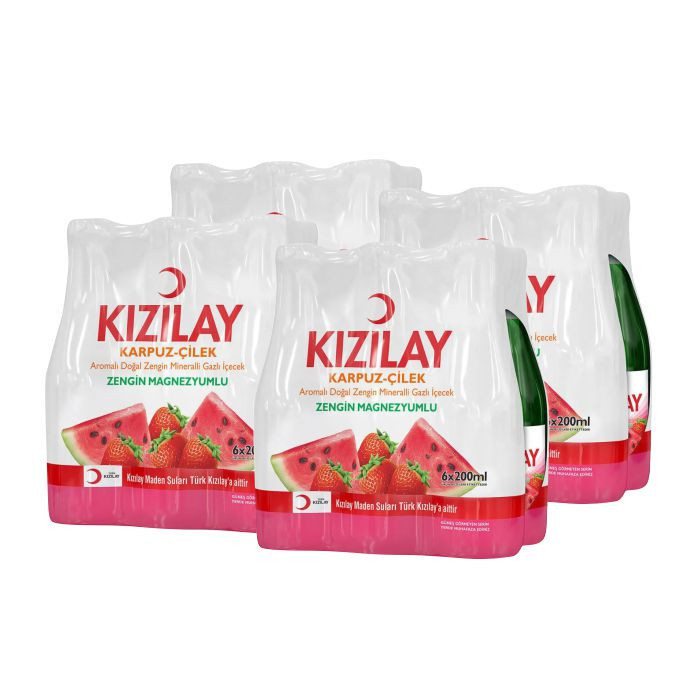 Kızılay Mineraalwater Watermeloen-Aardbeien 24x200ml