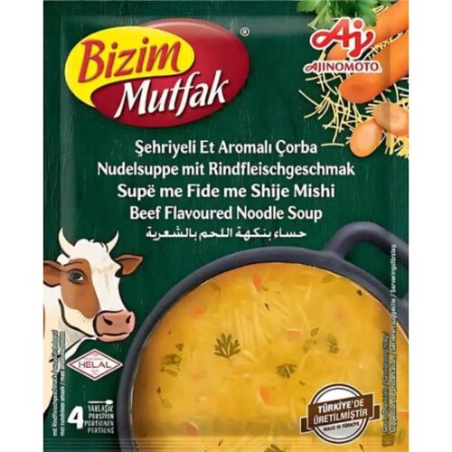 Bizim Mutfak Noedel- en Vleessmaaksoep 65 gr (halal)