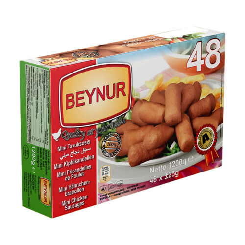 Beynur Mini Tavuk Sosis 48 adet 1200 gr